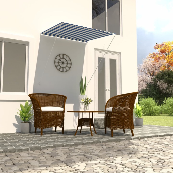 Copertina retractabila, albastru si alb, 100 x 150 cm 145889