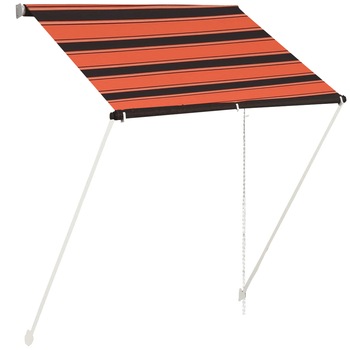 Copertina retractabila, portocaliu si maro, 150 x 150 cm 145894 Copertina retractabila, portocaliu si maro, 150 x 150 cm 145894