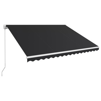 Copertina retractabila manual, antracit, 450 x 300 cm 3051218 Copertina retractabila manual, antracit, 450 x 300 cm 3051218