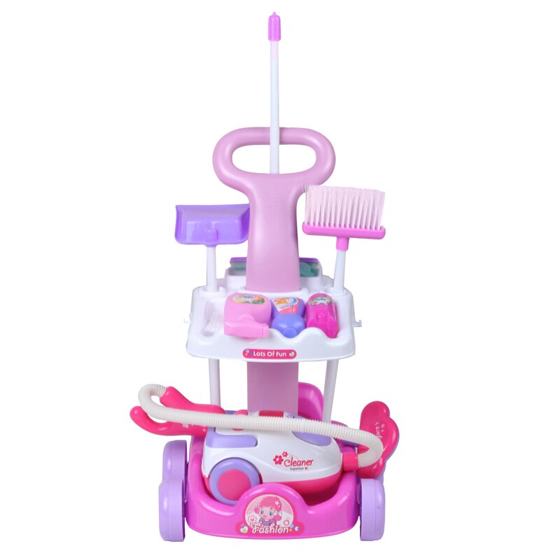 Set de curetenie, Zola®, cu carucior, cu sunete, 8 piese, 28.5x27x50cm