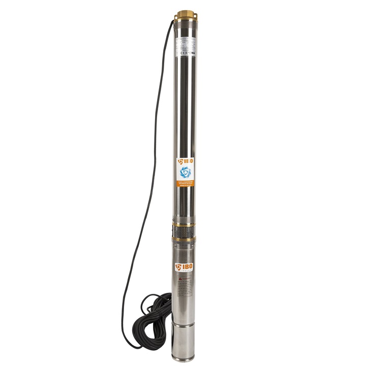 IBO Dambat 3.5SDM3 / 15 búvárszivattyú, 1,1 kW, maximális áramlás 105 l / perc, ürítési magasság 90 m, nyomó átmérő 1,5 hüvelyk, fokozott homokállóság