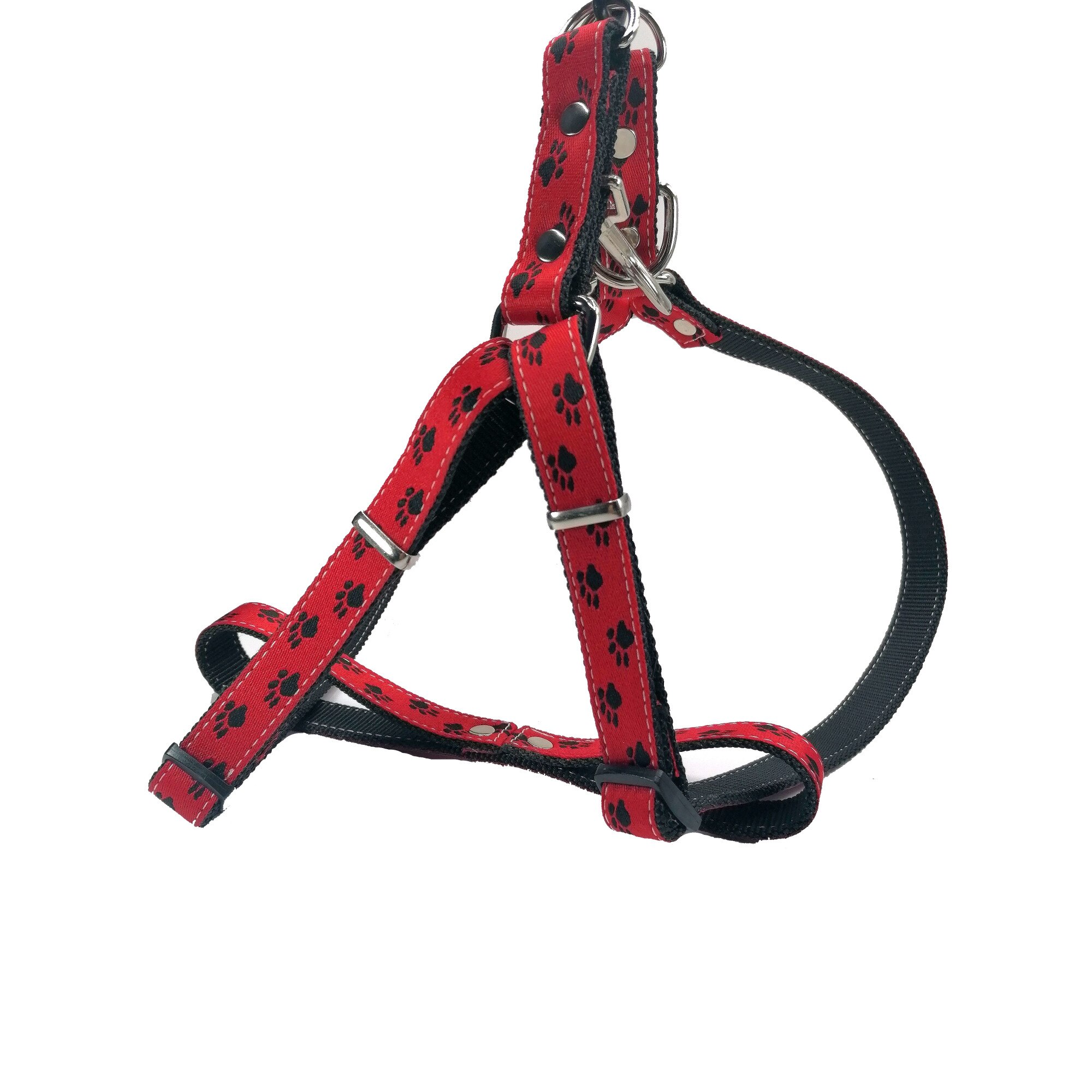 Ham din chinga model labute rosu 20 mm latime , reglabil intre 40 cm - 75 cm