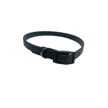Zgarda din biothane negru 13 mm x 48 cm cu accesorii negre Zgarda din biothane negru 13 mm x 48 cm cu accesorii negre