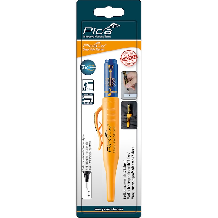 Jelölőceruza PICA Ink 150/41 mély lyukakhoz - kék