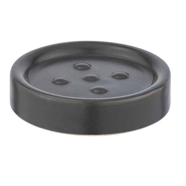 Sapuniera, Wenko, 11 x 2,5 cm, Gri mat