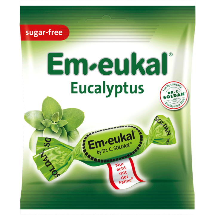 Bomboane fara zahar Em-Eukal cu menta si eucalipt, 75gr