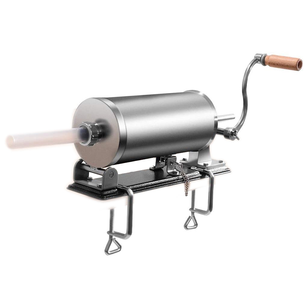 Aparat umplut carnati , manual , Orizontal , Grunberg, din inox alimentar , capacitate 3 Kg , 4 palnii incluse GR3182