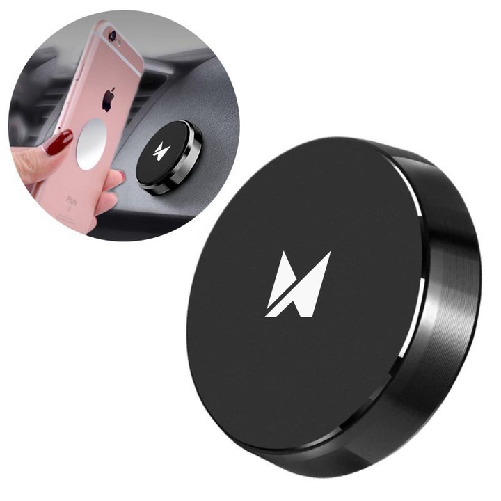 Suport auto pentru telefon Wozinsky, Magnetic, Negru
