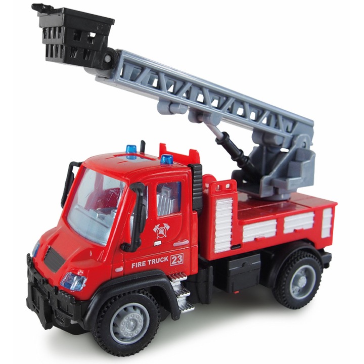 Mini camion basculanta RC cu telecomanda, Lungime 13 cm, Scara 1:24, 2.4 Ghz, Lumini fata, RTR, 3+