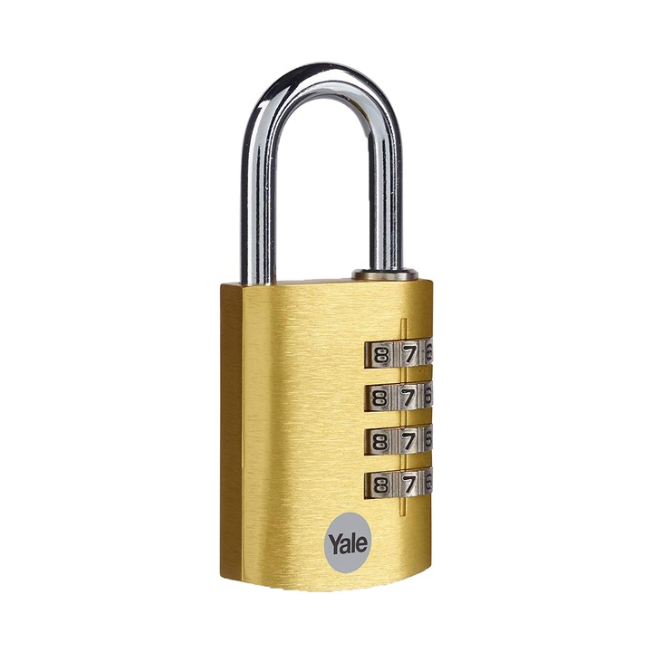Lacat din aluminiu cu cifru Yale YE3CB/38/131/1/GO, 38 mm, interior