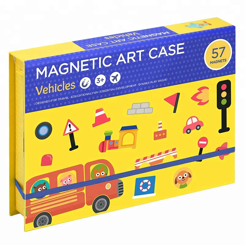 Carte Magnetica Vehicule, Salamandra Kids, 57 Piese Magnetice