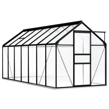 Sera cu cadru de baza, antracit, 8,17 m², aluminiu 48219 Sera cu cadru de baza, antracit, 8,17 m², aluminiu 48219