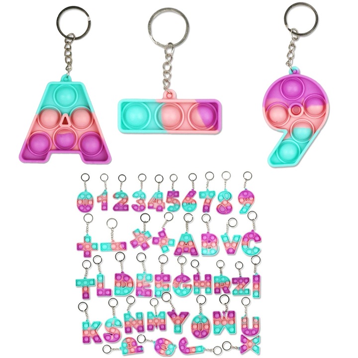 Set brelocuri antistres, Chippo, 3 piese, Multicolor, 7cm