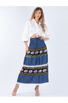 Fusta Dama Maquinna Bleumarin, marime universala Fusta Dama Maquinna Bleumarin, marime universala