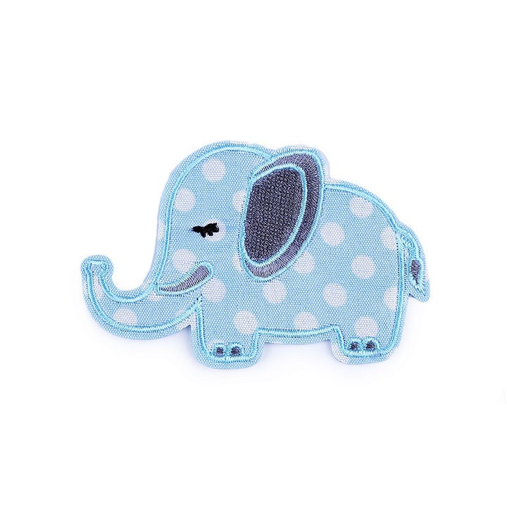 Термозалепваща апликация 55 х 82 мм, син слон