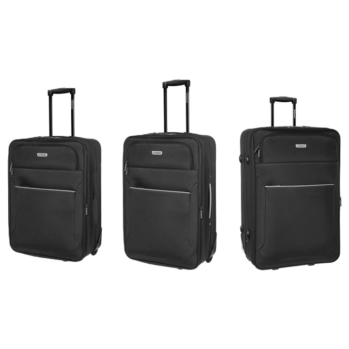 Комплект куфари Diplomat ZC 3002, 3 броя, Черен