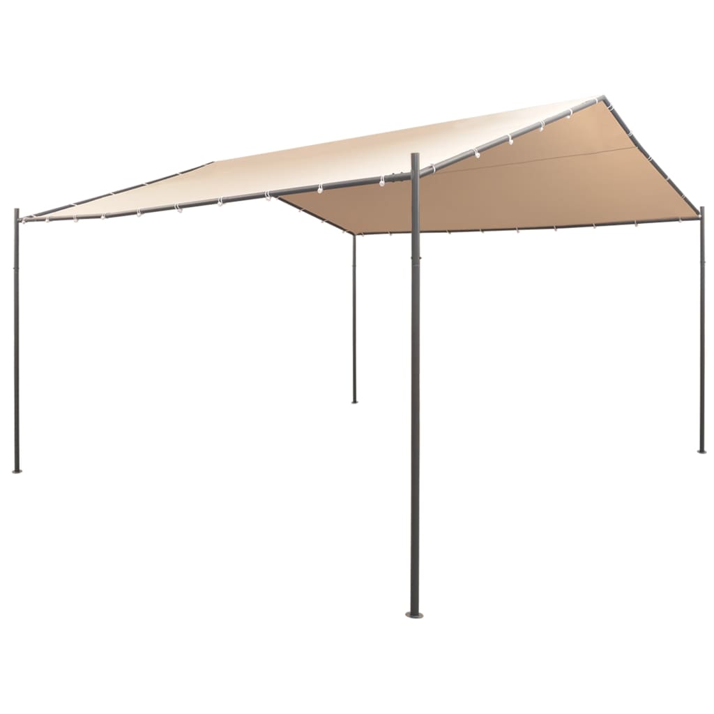 Pavilion foisor cort baldachin, 4 x 4 m, otel, bej 43169