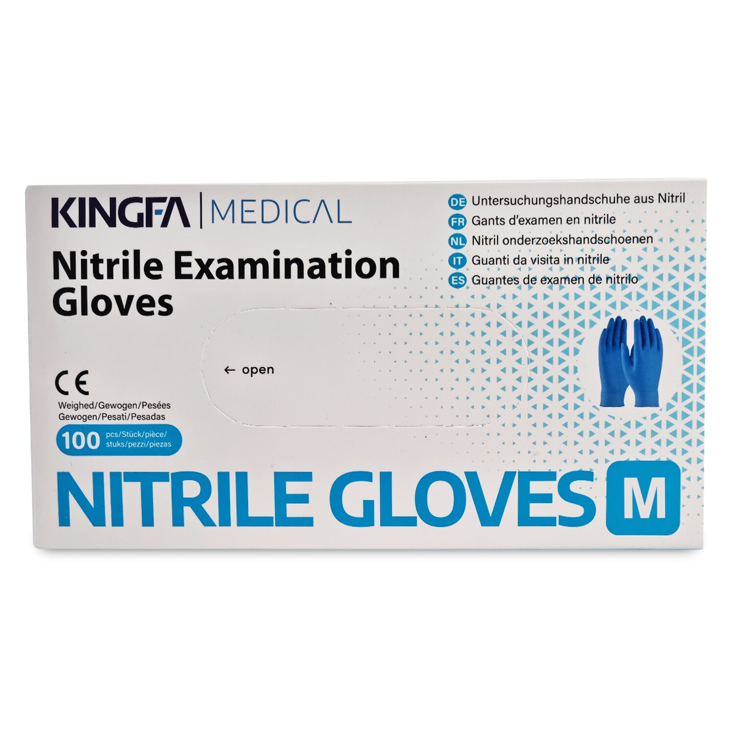 Set 100 Manusi Nitril M Albastre Kingfa
