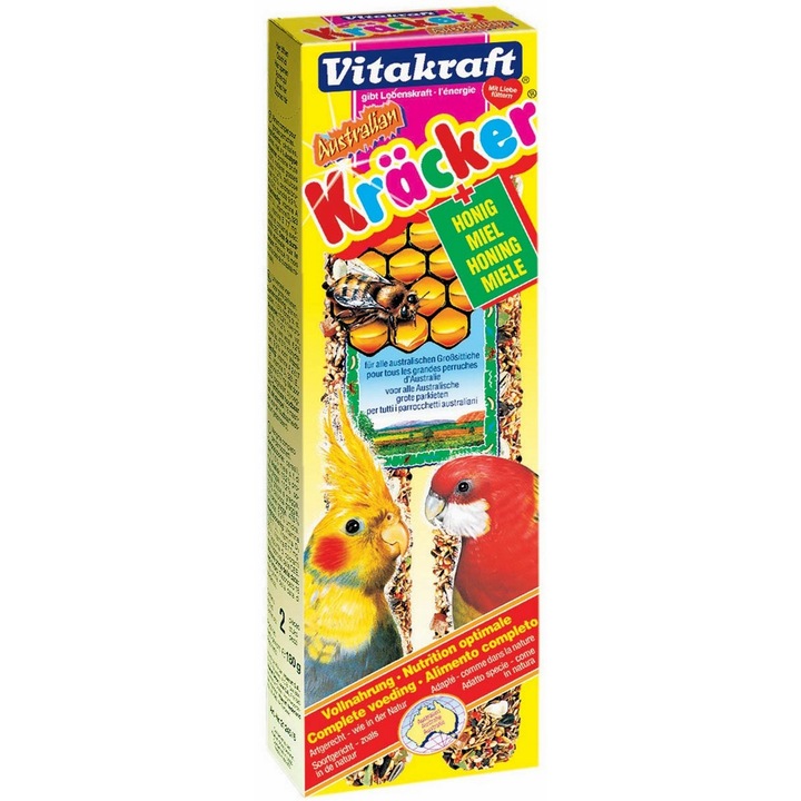 Baton pentru Nimfa Vitakraft, Miere/Eucalipt, 2 Buc