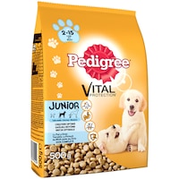 Hrana uscata pentru caini Pedigree Junior talie medie, Pui & Orez, 500 g