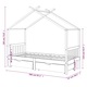 Cadru de pat copii vidaXL, cu sertare, alb, 90x200 cm, lemn masiv pin, 28.15 kg