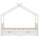 Cadru de pat copii vidaXL, cu sertare, alb, 90x200 cm, lemn masiv pin, 28.15 kg