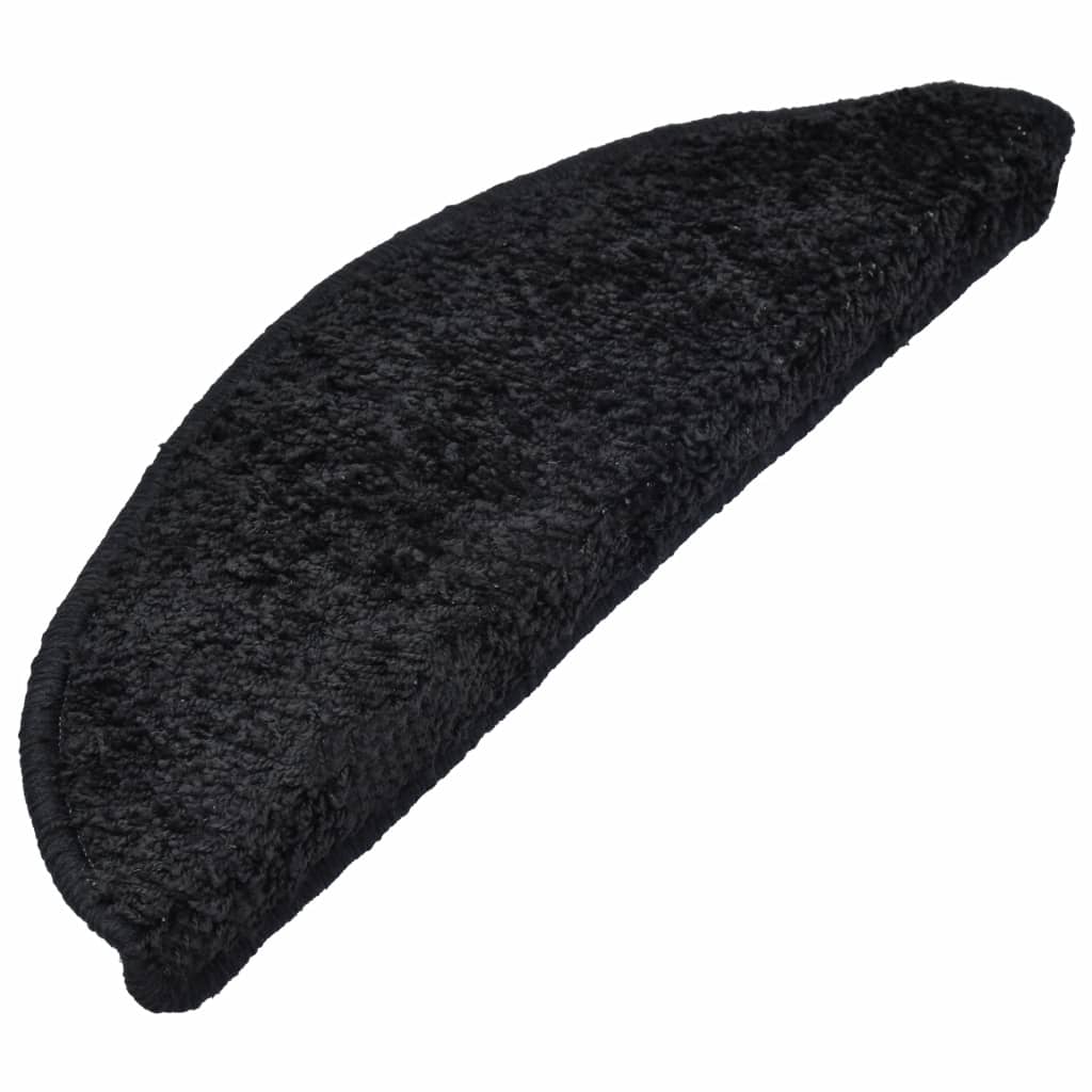 Set covorase de scari, 15 buc, negru, 65 x 25 cm 133901