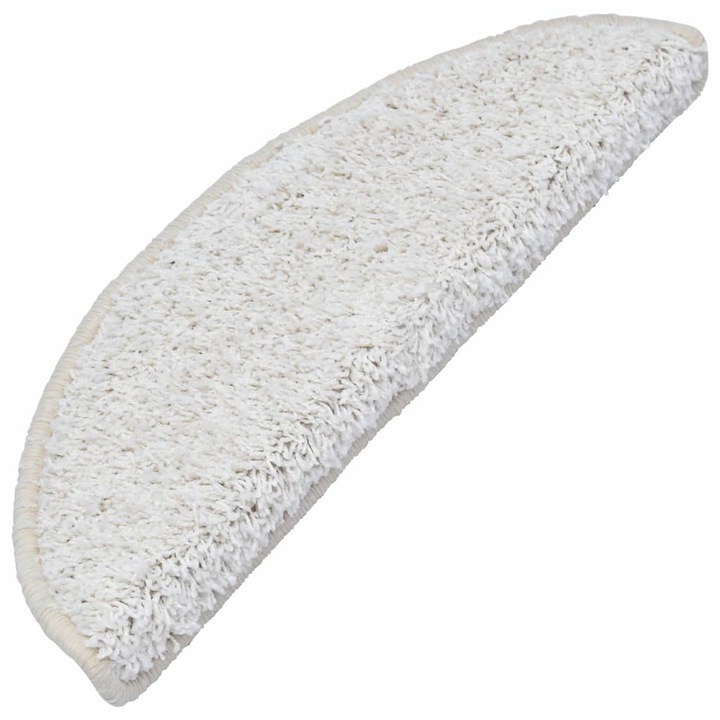 Set covorase de scari, 15 buc, alb, 65 x 25 cm 133906