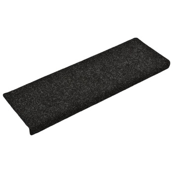 Set covorase scari, 10 buc, negru, 65x25 cm, cusatura punch 149727 Set covorase scari, 10 buc, negru, 65x25 cm, cusatura punch 149727