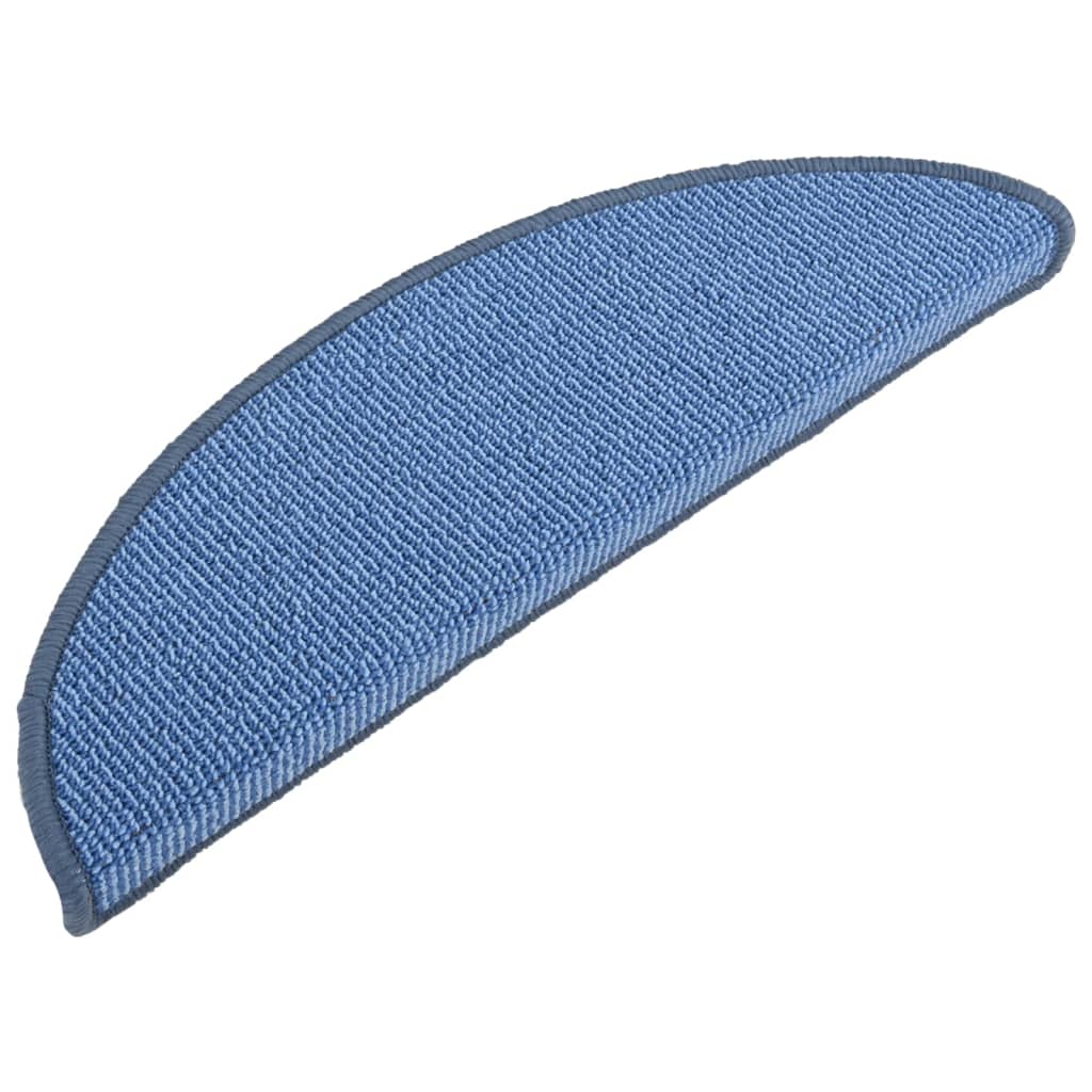 Set covorase pentru trepte scara, 15 buc, albastru, 56x17x3 cm 149848