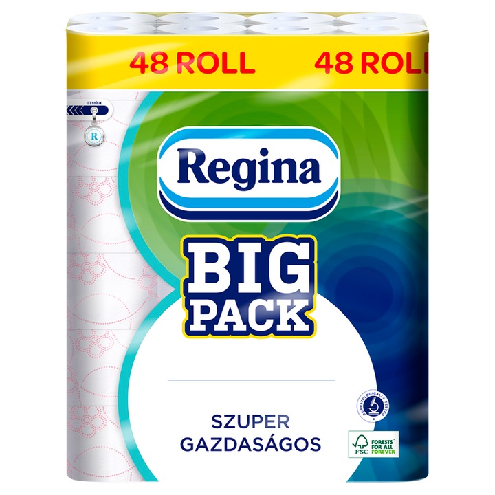 Regina Big Pack toalettpapír, 2 rétegű, 48 tekercses