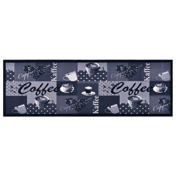 Covoras de bucatarie lavabil, albastru, model cafea, 60x180 cm 315968 Covoras de bucatarie lavabil, albastru, model cafea, 60x180 cm 315968