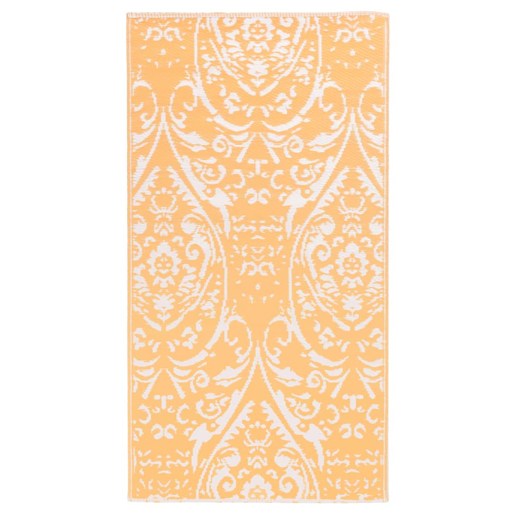 Covor de exterior, portocaliu/alb, 80x150 cm, PP 310460
