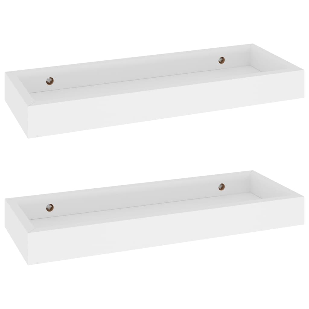 Set rafturi de perete Loggia, 2 buc, alb, 40x15x4 cm, MDF 330199