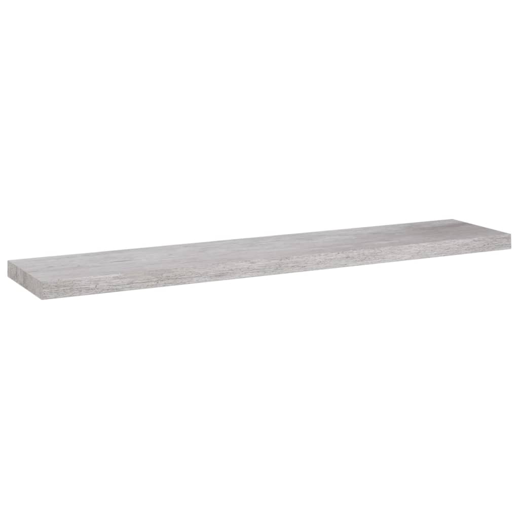 Raft de perete suspendat, gri beton, 120x23,5x3,8 cm, MDF 326606