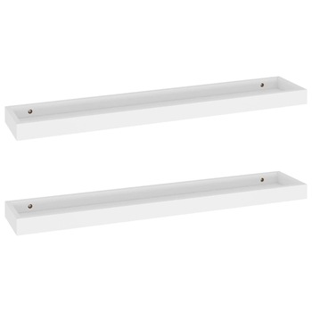 Set rafturi de perete Loggia, 2 buc, alb, 80x15x4 cm, MDF 330227 Set rafturi de perete Loggia, 2 buc, alb, 80x15x4 cm, MDF 330227