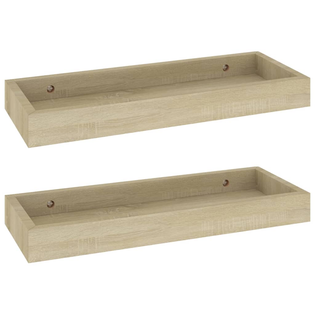 Set rafturi de perete Loggia, 2 buc, stejar, 40x15x4 cm, MDF 330205