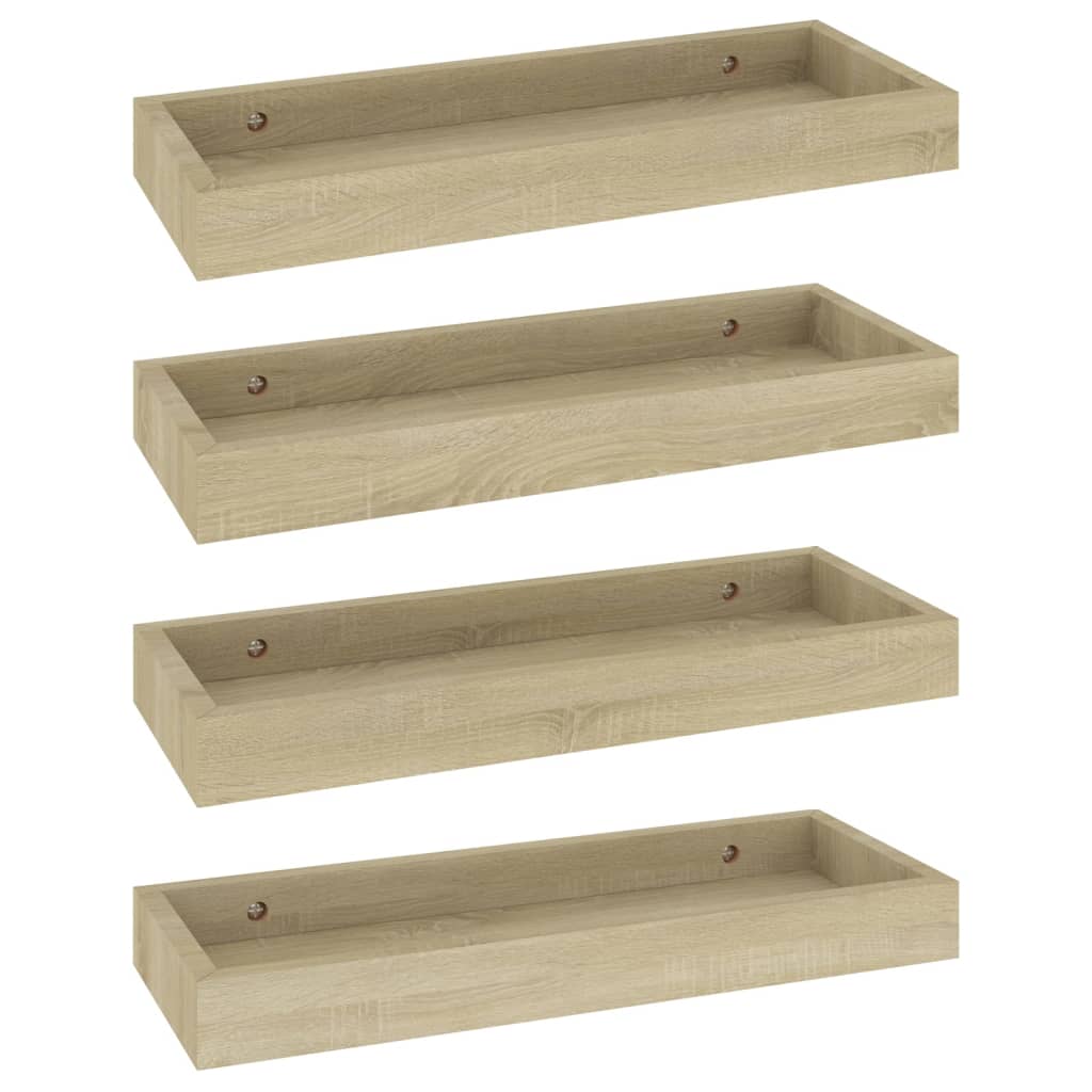 Set rafturi de perete Loggia, 4 buc, stejar, 40x15x4 cm, MDF 330206