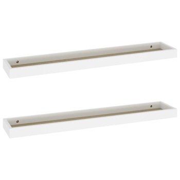 Set rafturi de perete Loggia, 2 buc alb si stejar, 80x15x4 cm MDF 330235 Set rafturi de perete Loggia, 2 buc alb si stejar, 80x15x4 cm MDF 330235