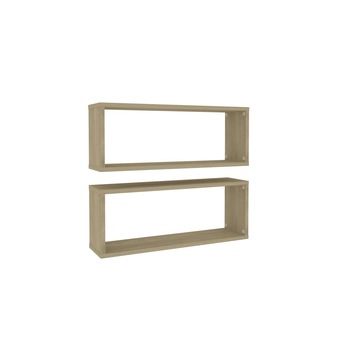 Set rafturi de perete cub, 2 buc, stejar sonoma, 60x15x23 cm, PAL 807142 Set rafturi de perete cub, 2 buc, stejar sonoma, 60x15x23 cm, PAL 807142