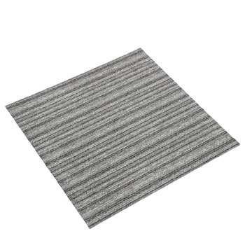 Set placi de pardoseala, 20 buc, gri cu dungi, 50 x 50 cm, 5 m² 147312 Set placi de pardoseala, 20 buc, gri cu dungi, 50 x 50 cm, 5 m² 147312