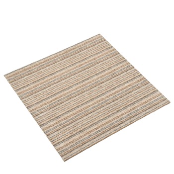 Set placi de pardoseala, 20 buc, bej cu dungi, 50 x 50 cm, 5 m² 147320 Set placi de pardoseala, 20 buc, bej cu dungi, 50 x 50 cm, 5 m² 147320