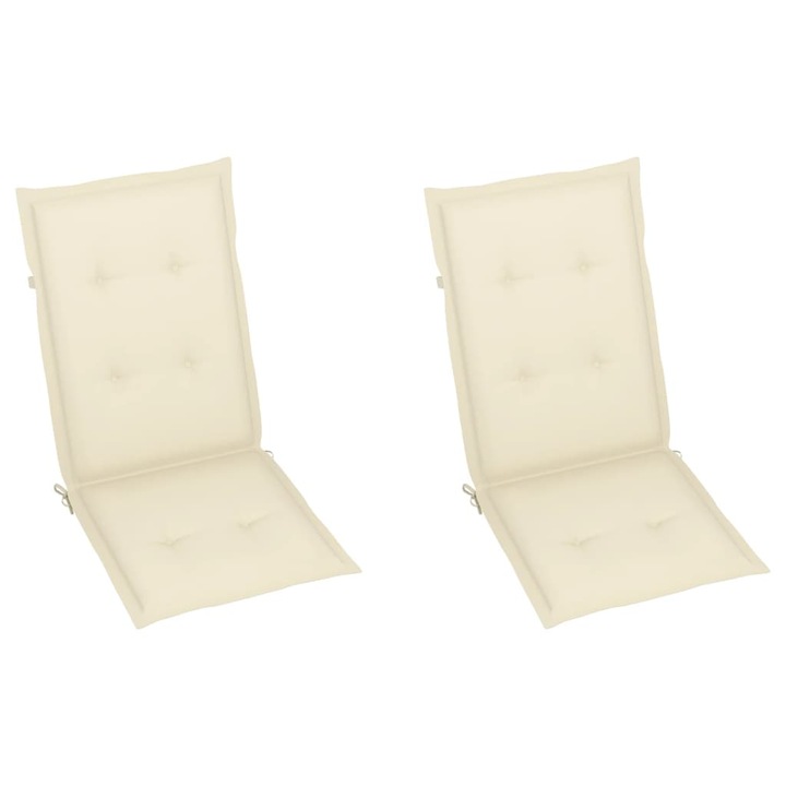 Set perne scaun de gradina, 2 buc, crem, 120x50x3 cm 43181