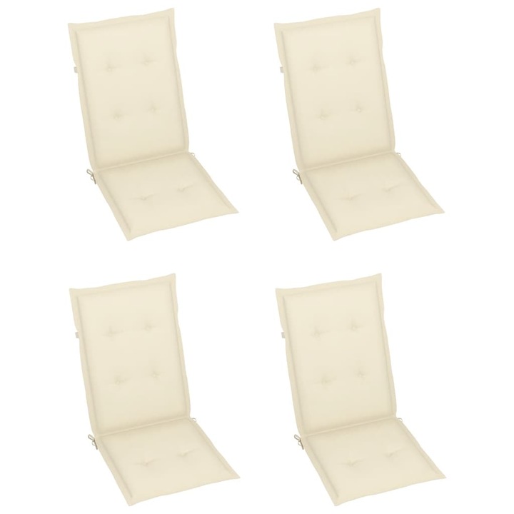 Set perne scaun de gradina, 4 buc, crem, 120x50x3 cm 43182