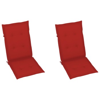 Set perne scaun de gradina, 2 buc, rosu, 120x50x3 cm 43187 Set perne scaun de gradina, 2 buc, rosu, 120x50x3 cm 43187