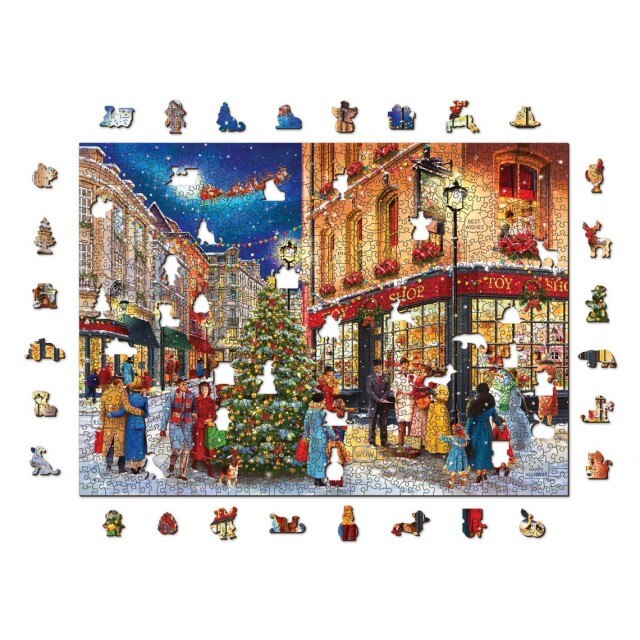 Puzzle din lemn, Christmas Street, Wooden City, 750 piese