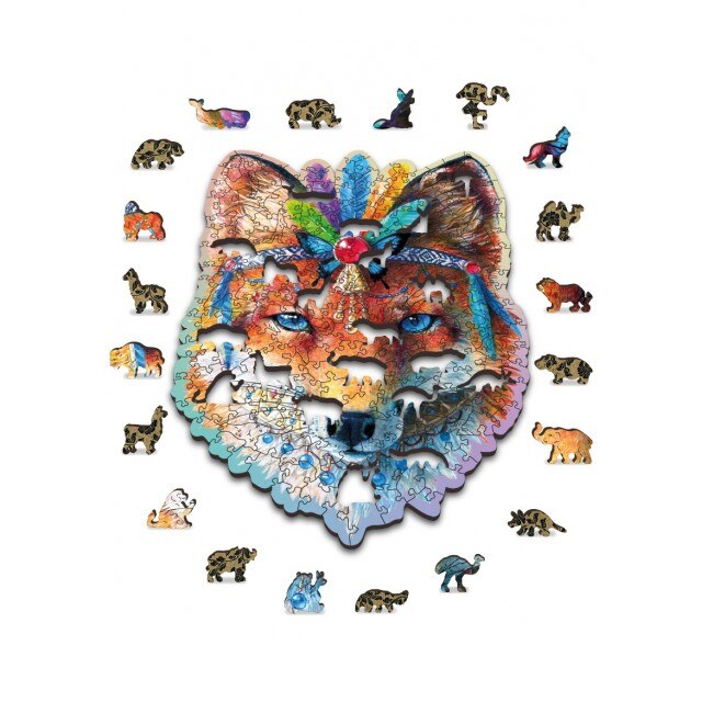 Puzzle din lemn, Mystic Fox, Wooden City, 250 piese