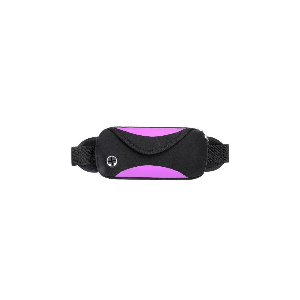 Borseta pentru alergat cu doua compartimente, impermeabila, Negru cu Violet
