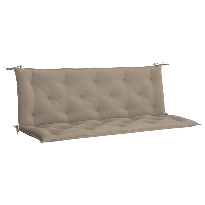 Perna banca gradina vidaXL, gri taupe, 150x(50+50)x7cm, material oxford, 2.9 Kg
