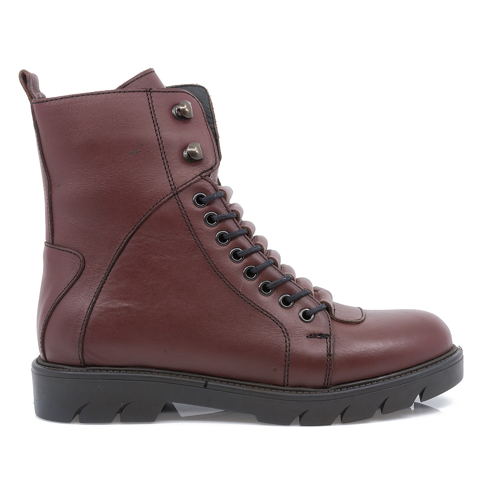 Ghete dama, Caspian, Cas-110, casual, piele naturala, Bordo